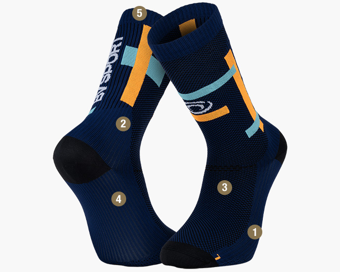 Light RUN high Bali socks green/lime